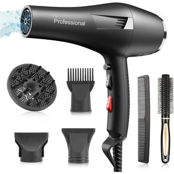 Ionic Salon Hair Dryer, Professional Blow Dryer 2200W AC Motorwith